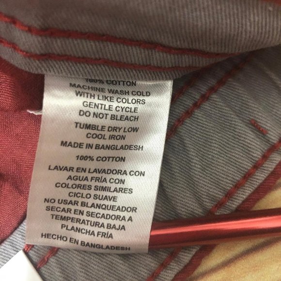 *Havana Jim Mens Shorts Size 38 Red Zip Draw String 100% Cotton Comfort Pockets - Picture 8 of 10